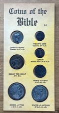 Vintage Dory Coins of the Bible B-1 7 Coin Replica Set w/ Original Literature picture