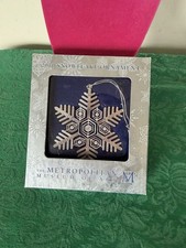 2010 Silver MMA Metropolitan Museum of Art Snowflake Star Christmas Ornament NIB picture