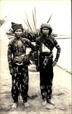 Mindanao Philippines Costumed Men c1920s-30s Real Photo Vintage Postcard bhn picture