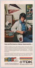 TDK Vintage Print Ad 1973 Cassette Tape Music Recording Technology picture