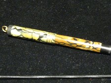 Antique Parker Lady Duofold Lucky Yellow Cracked marble looking Fountain Pen Exc picture
