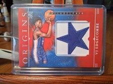 2025-26 Panini Origins VJ Edgecombe RC Jumbo Patch Red Book End 75/75 picture