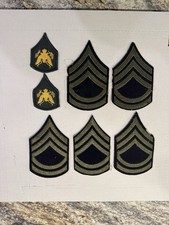 Lot of 7 Vintage US Army Rank Patches Sergeant First Class SFC Specialist E4 picture