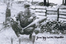 Jim 'Pee Wee' Martin Signed Autograph 4x6 Photo WWII 101st Airborne D-Day Toccoa picture