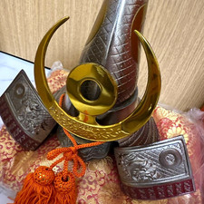 Takaoka Copper Samurai Kabuto Helmet Art Cast Metal Display Japan picture