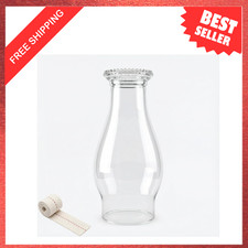 Oil Lamp Chimney Replacement Glass Shade for Kerosene Lamps 8-1/4 Inch Tall picture