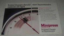 1984 Pfizer Minipress Ad - Hypertensive Patients picture