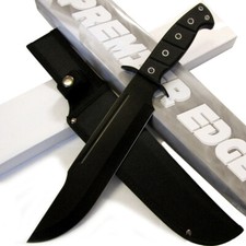 Premier Edge BACKYARD Bowie Hunting Combat KNIFE w/ Nylon Sheath - HUGE 15