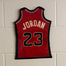 🏀✨ Michael Jordan jersey hanging Wall Art custom hand painted 🏀✨🐐 picture