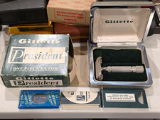 Gillette President Vintage Safefy Razor Set Y1 1953 UNUSED picture