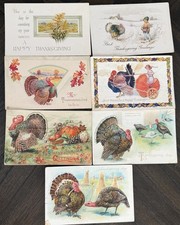 Antique Early 1900s Thanksgiving Postcards Lot 17 Turkey Pumpkin Tucks Embossed picture