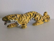 Ceramic MCM Hand Painted Crouching Tiger Figure picture