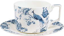 fanquare 9oz Bone China Tea Cup and Saucer Set for 1, Bird cup saucer  picture