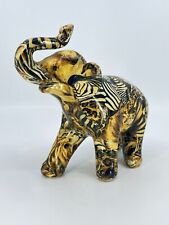 VTG La Vie Elephant, Safari Patchwork Ceramic Animal Figurine MEDIUM 7.5
