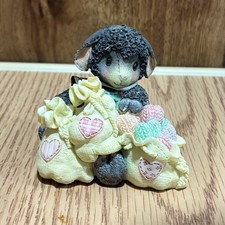 Vintage Enesco Lamb Figurine Mary Had a Little Lamb, Nursery Decor, Original Box picture