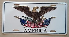 Placa de Carro Decorativa Parede com Simbolo de Aguia do USA picture