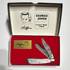 George Jones Limited Edition Country Music Legend 2-Blade Pearl SS Pocketknife picture