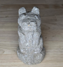 VTG Hand Carved Pumice Lava Stone Sitting Cat Figurine Sculpture 4.5