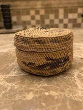 Vintage Makah Cedar Bark Basket  picture