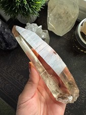 Smoky Lemurian Clear Quartz Crystal Point Raw Natural Seed Crystal Brazil A3 picture