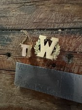 Antique 1920’s Wilson Womens College Chambersburg PA 10K Gold Pin W & Greek PI picture