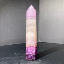 113g Rare fluorite obelisk Tower crystal wand point energy picture