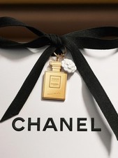 CHANEL Novelty Limited Coco Mademoiselle Bottle Charm White Camellia Design picture