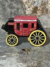 Wells Fargo Wagon 1998 Stage Coach Metal Bank With Key picture