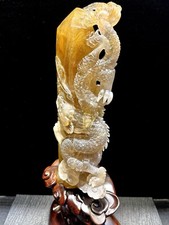 5.8LB Rare Natural Rutilated dragon Quartz Crystal Mineral specimen Decor+base picture