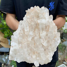 10.9lb Large Natural Clear White Quartz Crystal Cluster Rough Healing Specimen picture