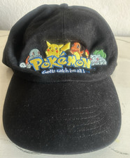 VTG 1999 Pokemon Gotta Catch Em All Black Strapback Cap Mint No Fade Stater picture