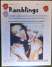 Ramblings Magazine Vol 2 December 2000 Illustrated Queer Women Vegan Girl LGBTQA picture