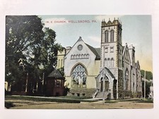 vintage 1910 M E church wellsboro Pennsylvania Divided Back postcard picture