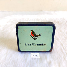 1950s Vintage Bird Graphics Robin Ultramarine Advertising Tin Collectible TN393 picture