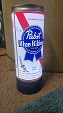 Pair 2 Pabst Blue Ribbon PBR Light Up Beer Can Sign Bar Display 12oz Uncirculate picture