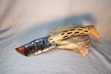 Triple Flow Obsidian Bowie Knife w Cholla Cactus Wood Handle Flint Knapping COA picture