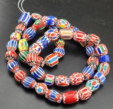 Vintage Venetian Chevron Beads 11mm picture