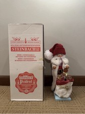 STEINBACH WHITE SANTA NUTCRACKER S877 - MESH BAG - NEW IN ORIGINAL BOX picture