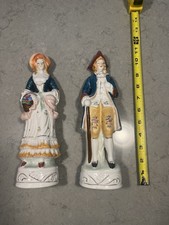 Vintage Porcelain  Occupied Japanese Figurines  11” Lot Of 2 picture