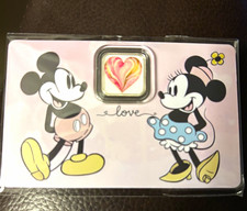 320 Coins Disney Mickey & Minnie “Love” .999 Fine Silver Coin 1g 16mm Since 1928 picture