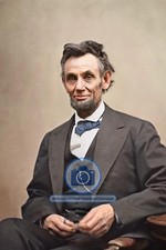 PRESIDENT ABRAHAM LINCOLN COLORIZED PORTRAIT 4X6 PHOTO POSTCARD picture