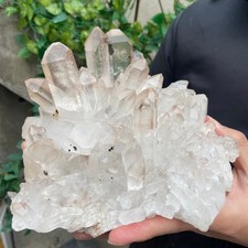 1870g Natural clear white crystal quartz cluster rough mineral specimen picture