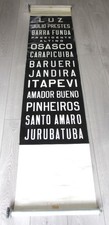 Vintage Sao Paulo Brazil Trolley Streetcar Destination Roll Sign South America picture