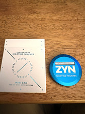 ZYN official rewards aluminum mini can collectible cyan Empty picture