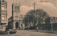 VINTAGE SEPIA Belgium Ostende La Poste POSTCARD - UNUSED picture