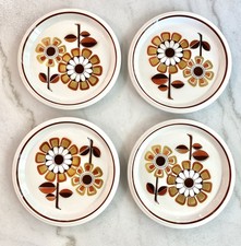 Retro Funky Vtg 1974 Mikasa Light N Lively Grenadier Salad Plates D5851 Lot of 4 picture