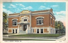 H36/ Nevada Missouri Postcard c1910 Public Library Building picture