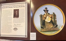 1988 Knowles “Ye Glutton” 8th Issue Rockwell's Colonials W/COA NIB  picture