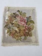 Antique Victorian Floral Bead Work Panel 56x50cms picture
