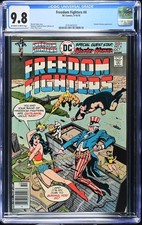 Freedom Fighters #4 CGC 9.8 OWW NEW SLAB Wonder Woman Appearance DC 1976 🇺🇸 picture